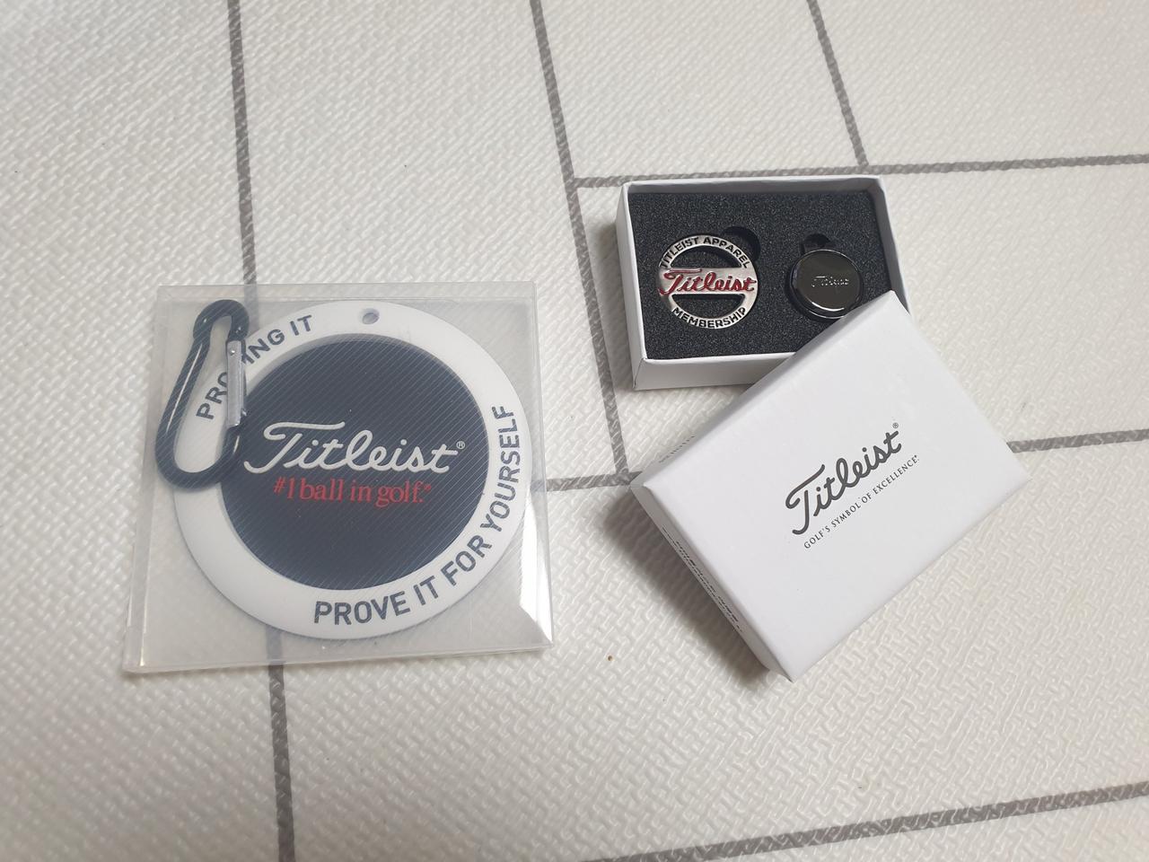 신품 타이틀리스트 네임택겸 퍼팅디스크...타이틀 볼마커