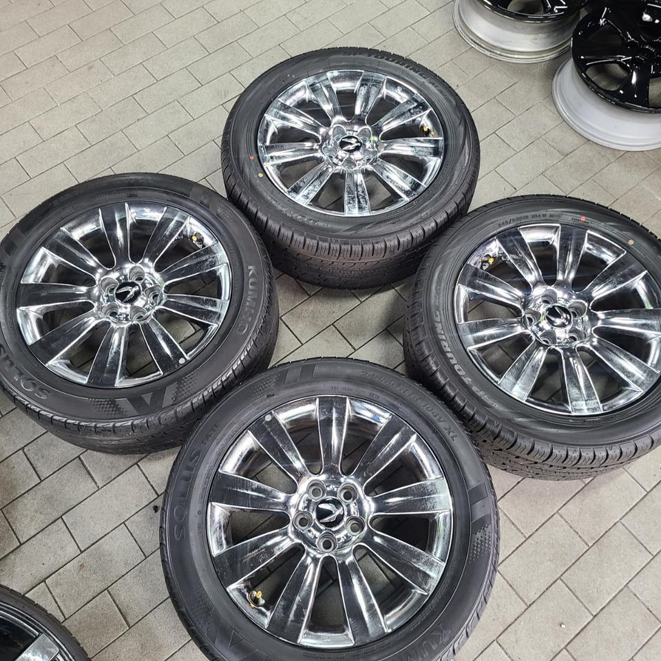 에쿠스 순정 크롬 18인치 중고 휠타이어 조합 팝니다