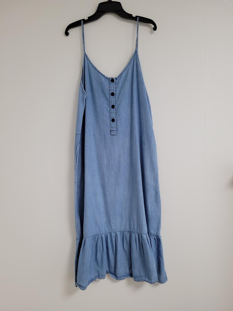 뷔스티에 청 원피스