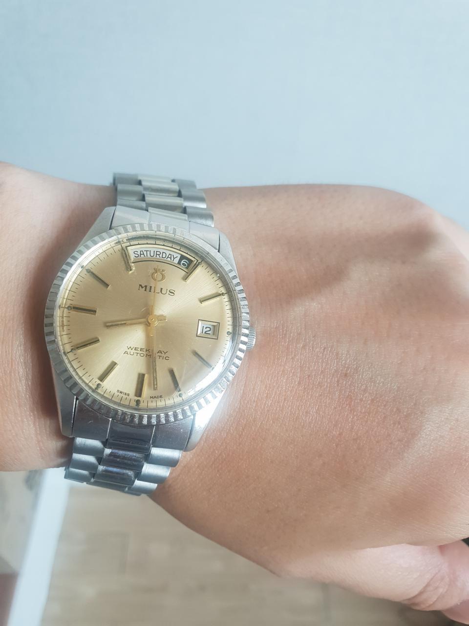 milus 스위스 데이데이트 빈티지 오토메틱