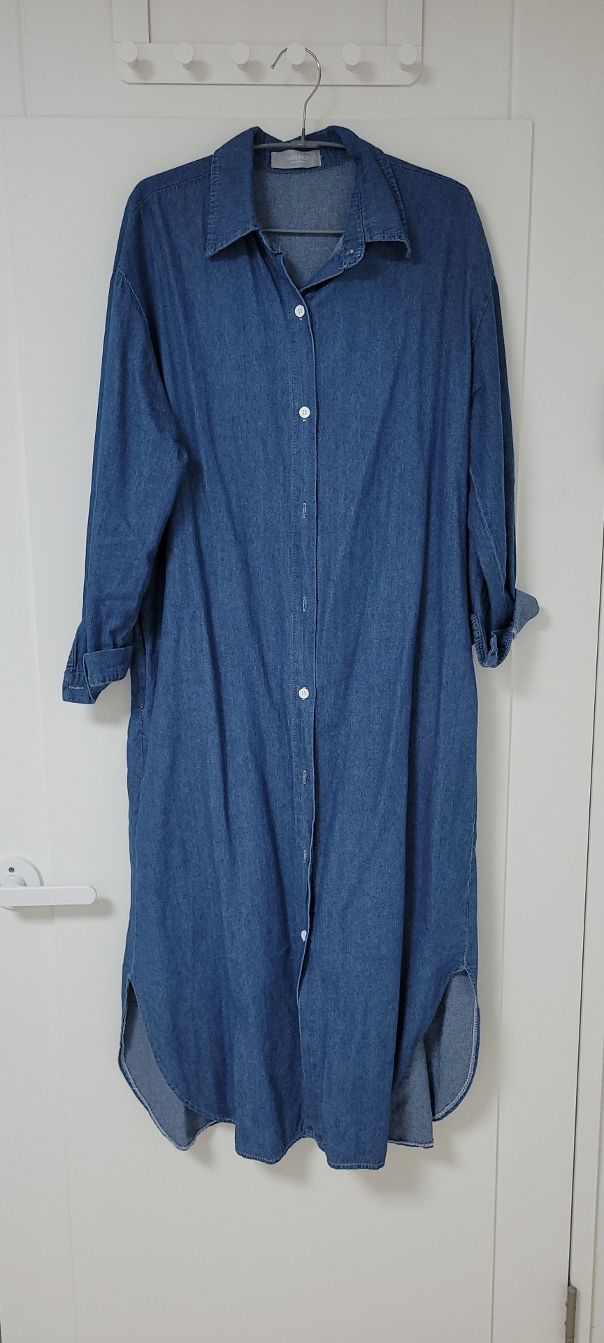 난닝구 데님 롱 원피스