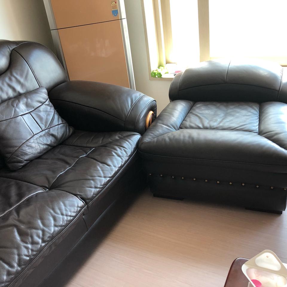 천연가죽 4인소파 팝니다