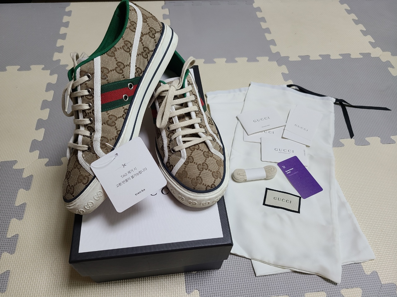 구찌 1977 테니스화 사이즈8 (270~280)