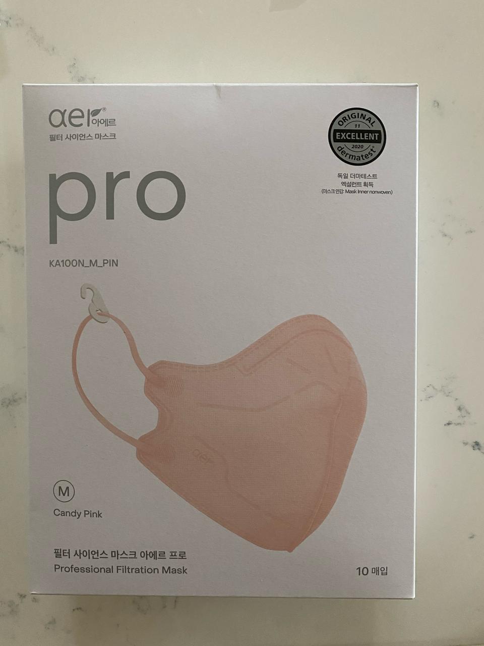 아에르 프로 컬러마스크 베이지/핑크 중형M 각 90매