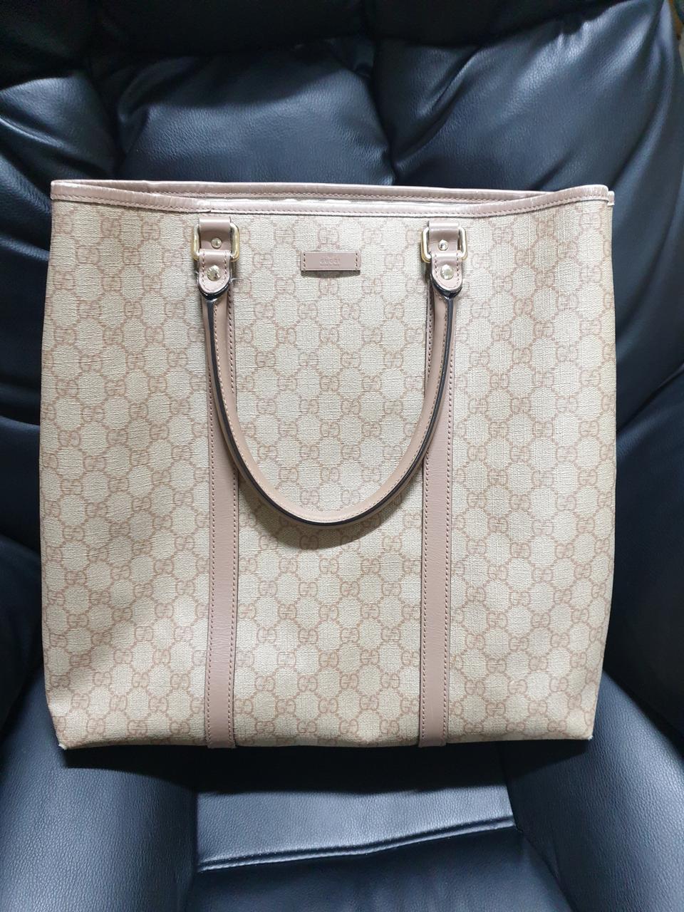 구찌 PVC 레더 혼방 바게트 토트백 223668