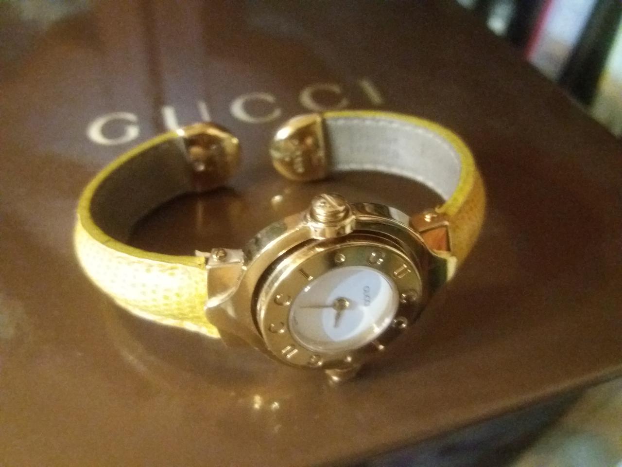 정품-구찌 GUCCI-여성팔찌-겸용-명품시계-탄스판-리버시블-스위스제-여성용- A급-