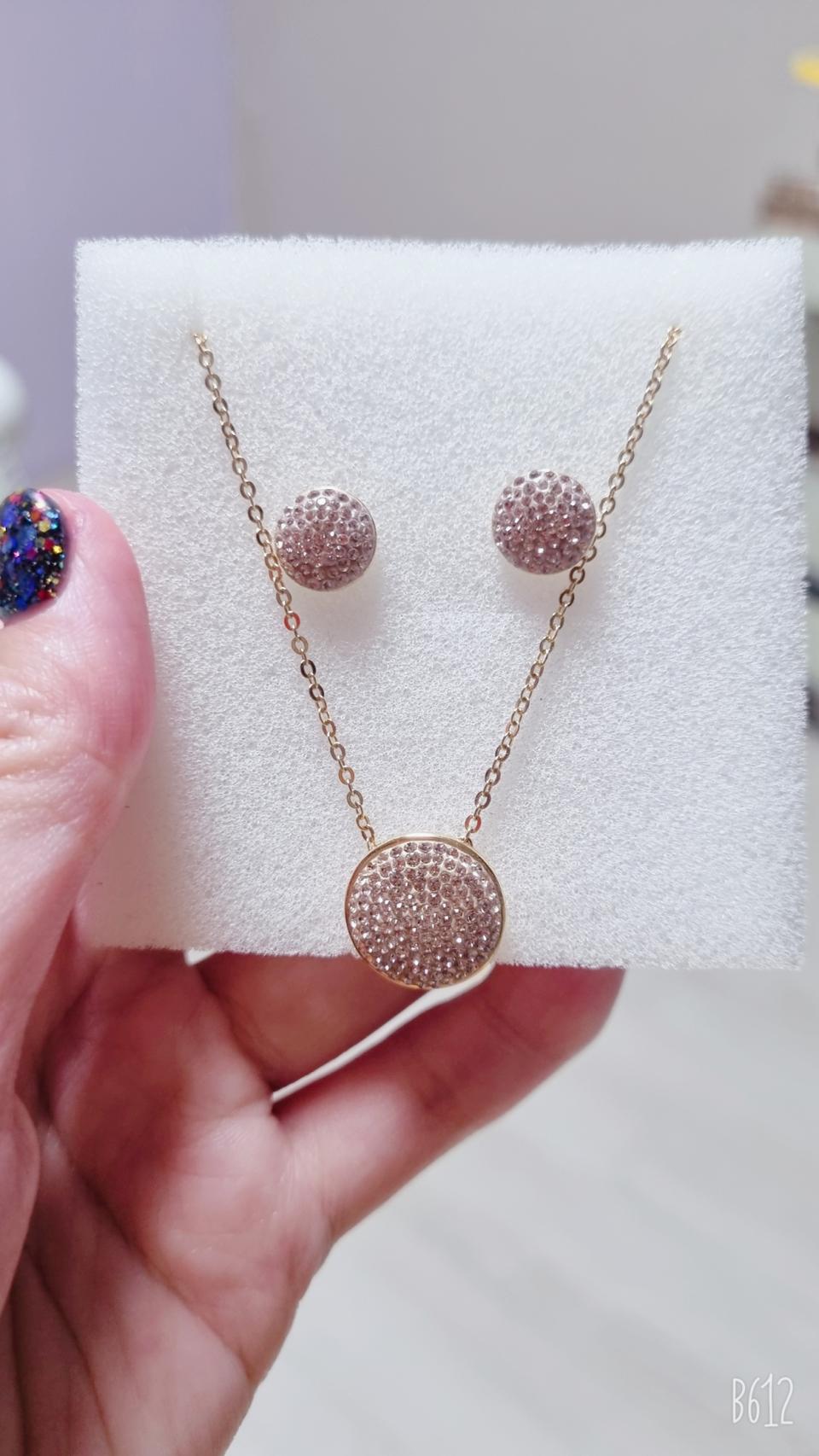 스와로브스키 정품 목걸이,귀걸이 세트