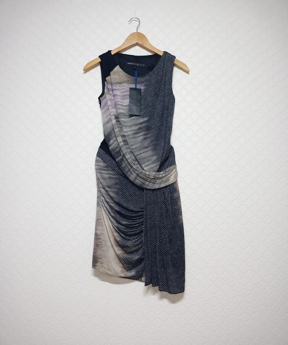 새상품) Obzee오브제 100%실크 셔링 언발란스원피스