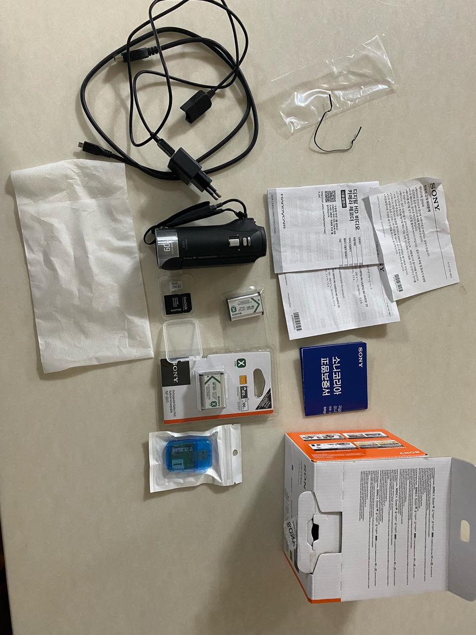 소니 HDR-CX405 캠코더 (풀구성) 거의 새상품급 판매 합니다.