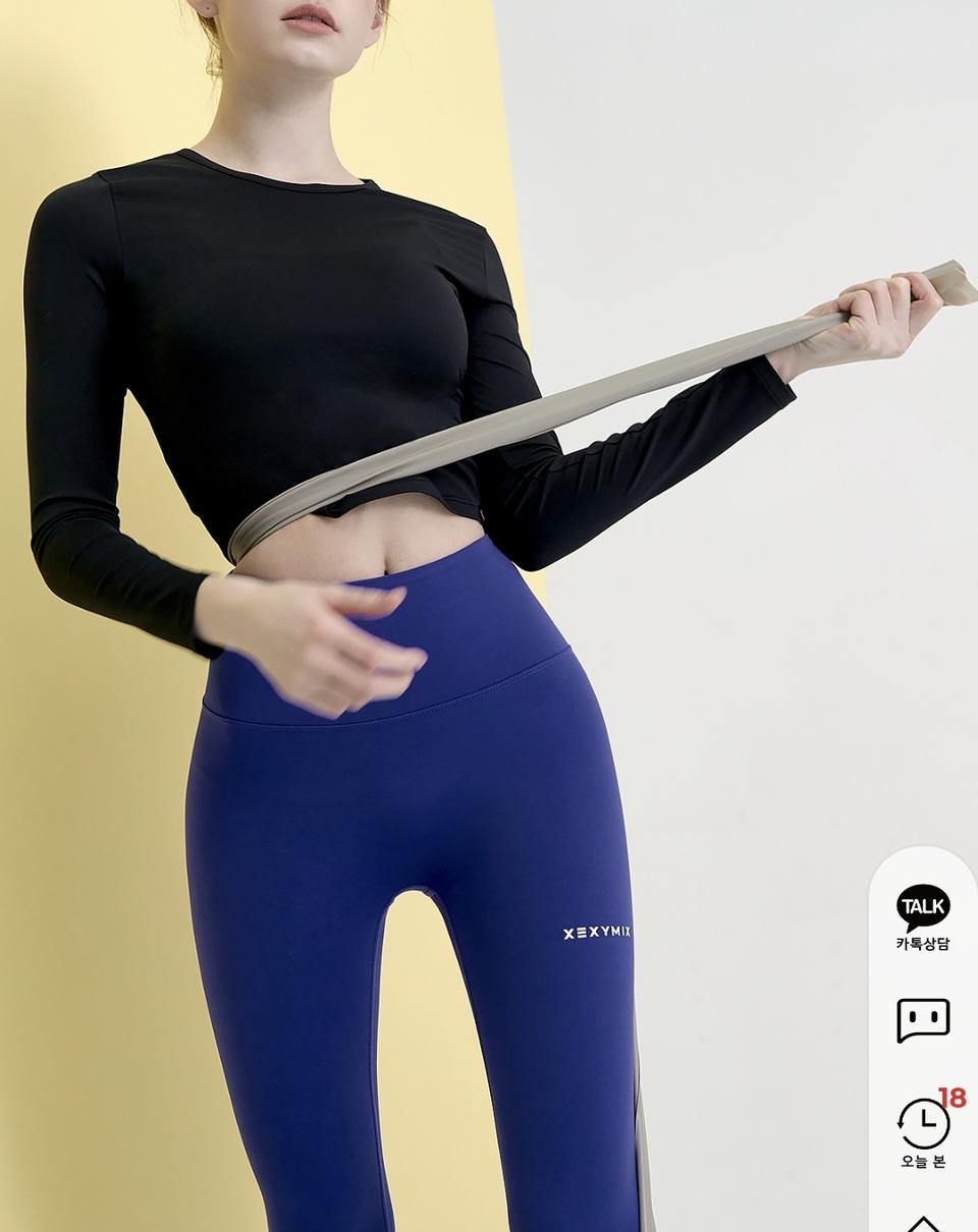 젝시믹스 올데이페더 크롭 블랙 s