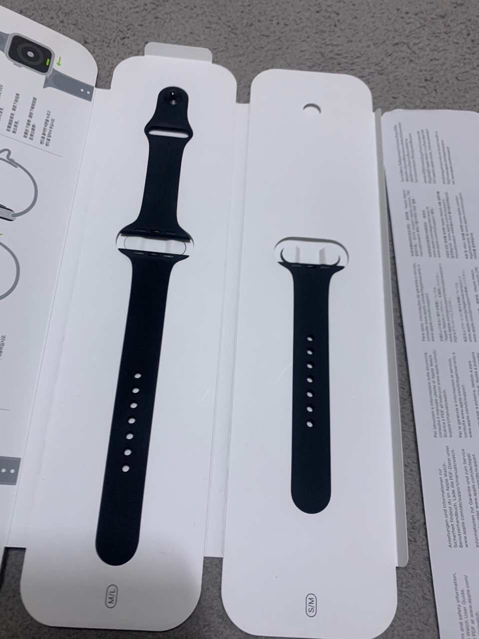 애플워치 정품 44MM 블랙스포츠밴드