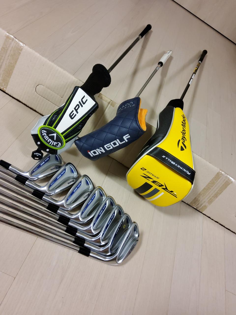 미즈노 테일러메이드 조합 남성용 골프채