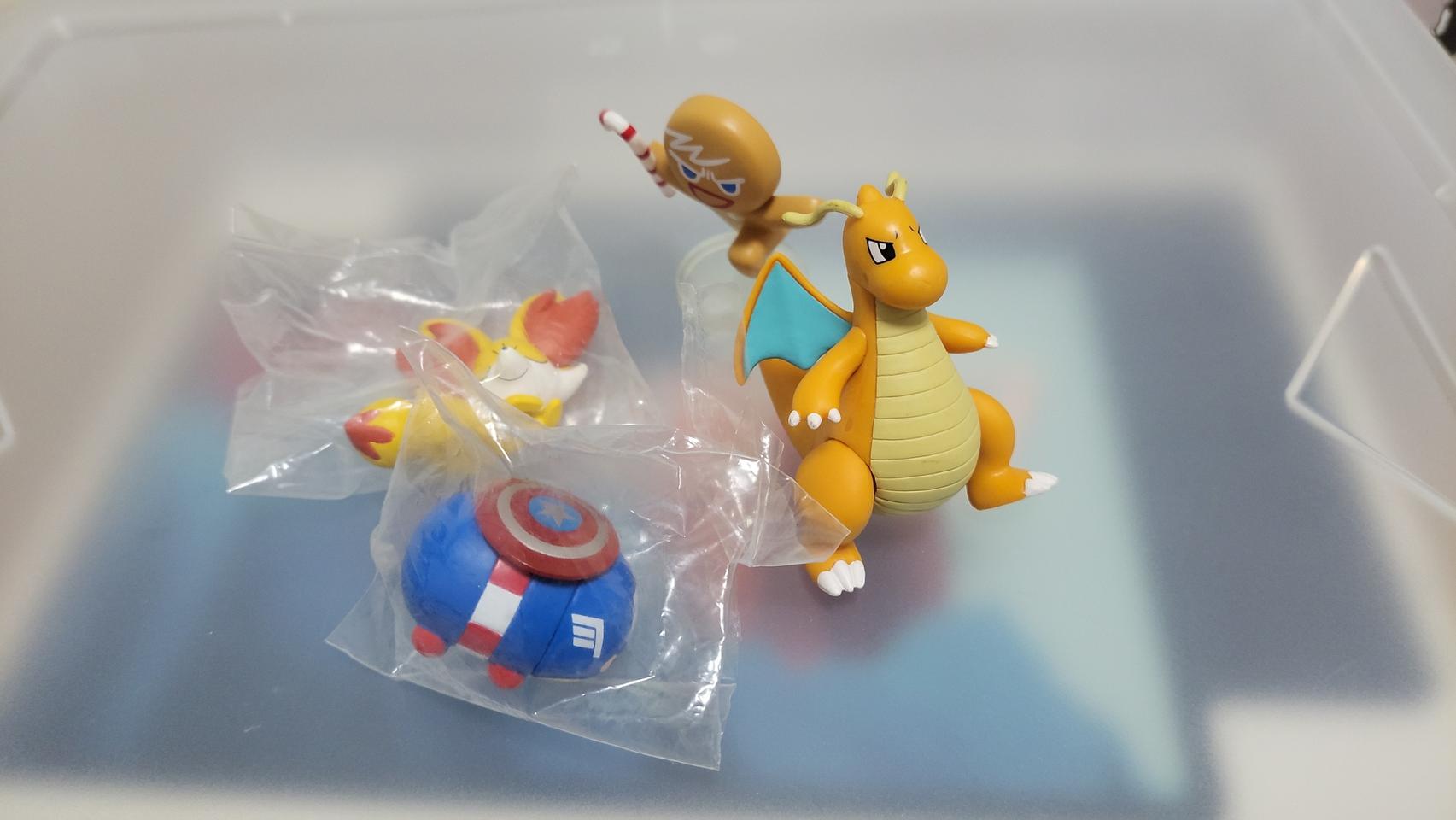 미니피규어일괄(포켓몬, 쿠키런,캡틴아메리카)