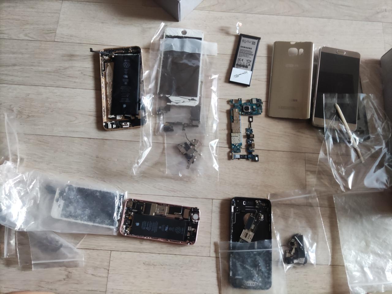 부품용 스마트폰5대(노트5.se등)