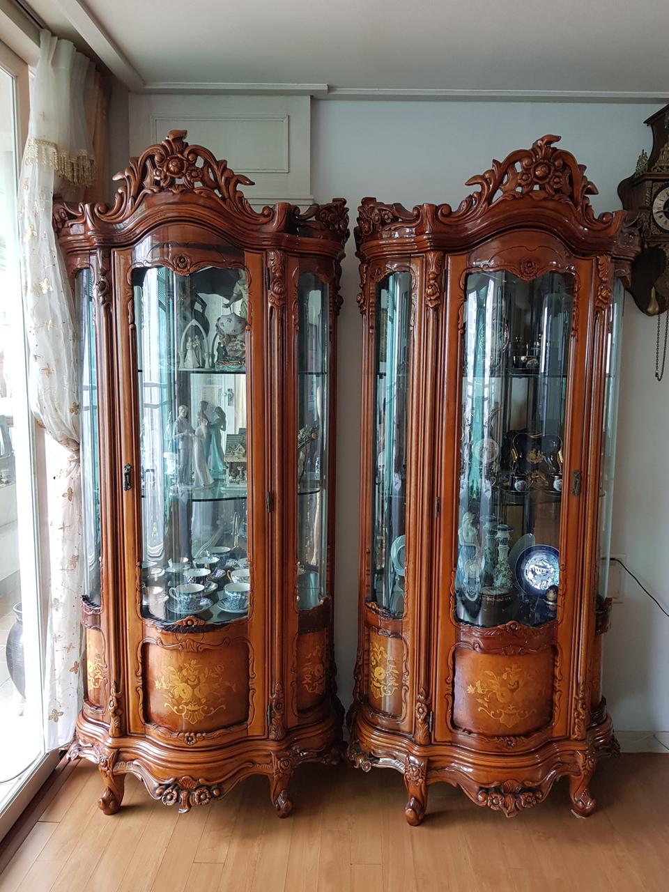 엔틱장식장 원목장식장 인테리어장식장