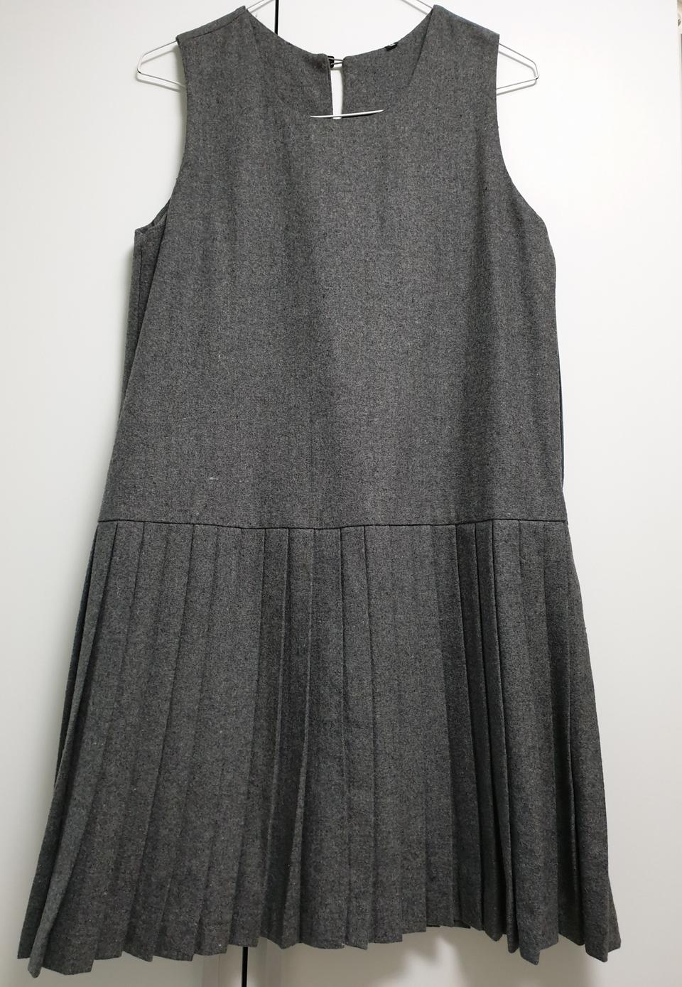 모직 주름 원피스