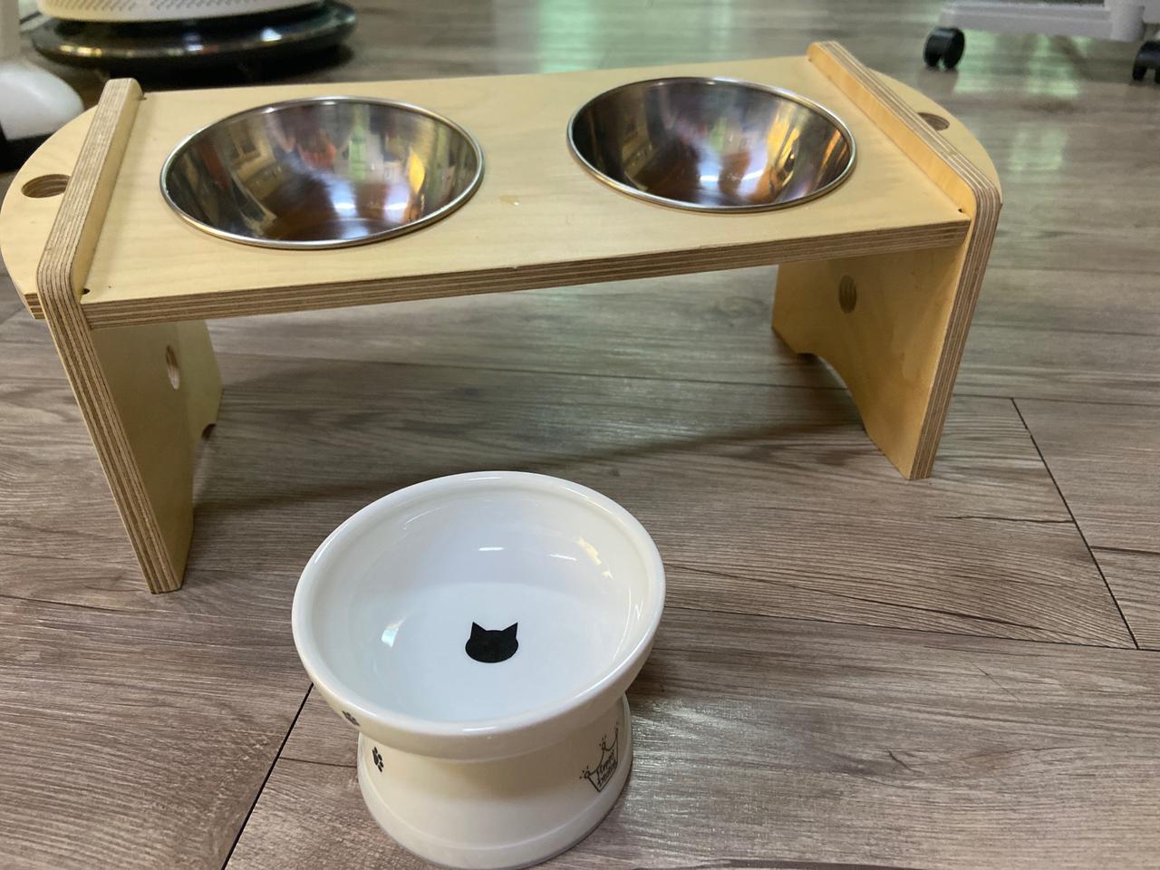 가또블랑코 경사 식탁 및 네코이찌 도자기 간식볼