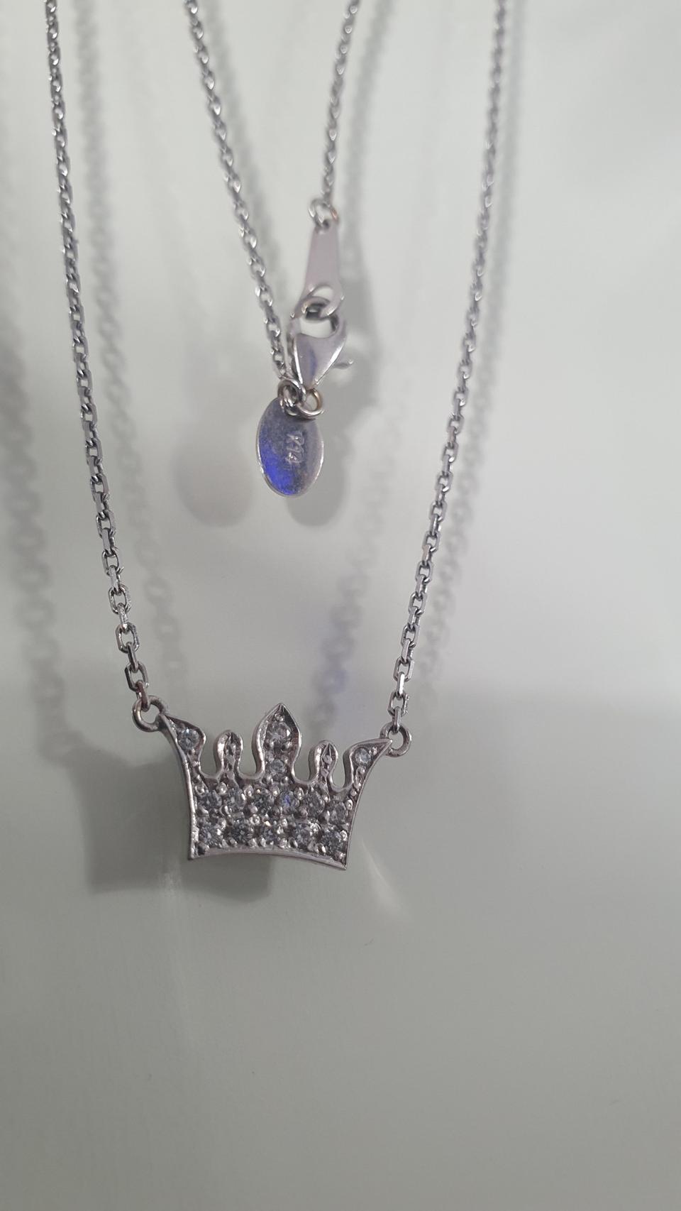 제이에스티나 정품 14k 화이트 골드 목걸이