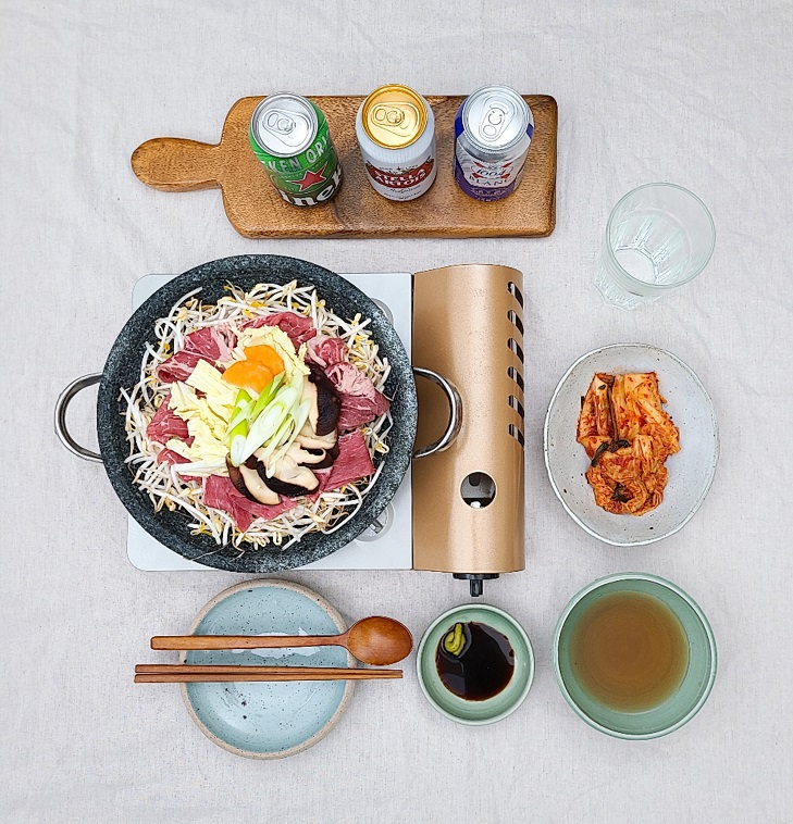 천연곱돌 구이용 및 전골용 돌판 32cm 4인용 이상 업소용 고기불