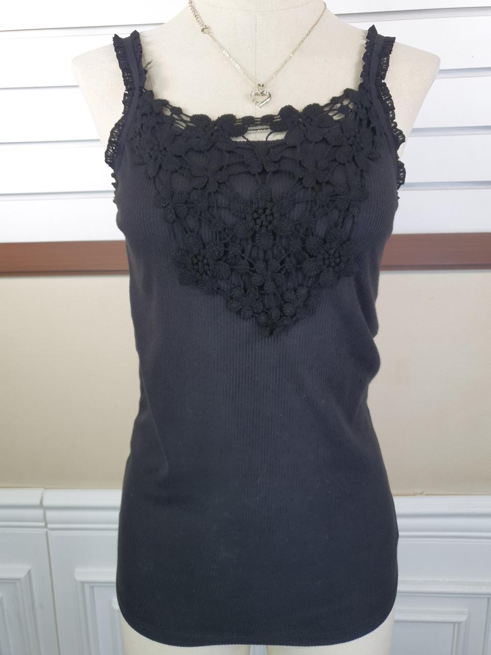 0730-6 블랙 레이스 끈나시