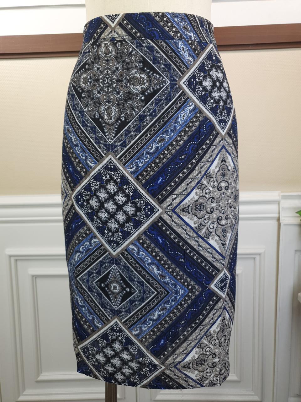 새옷 0730-12 네이비그레이 앞뒤 언발런스 치마 L