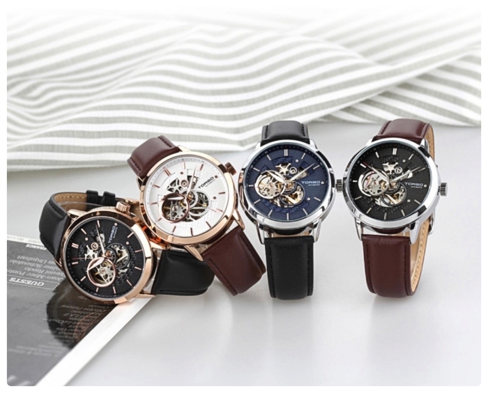 ☆TORSO[토르소]☆ 듀얼타임 어텀 레더 오토매틱 T53 [새상품]