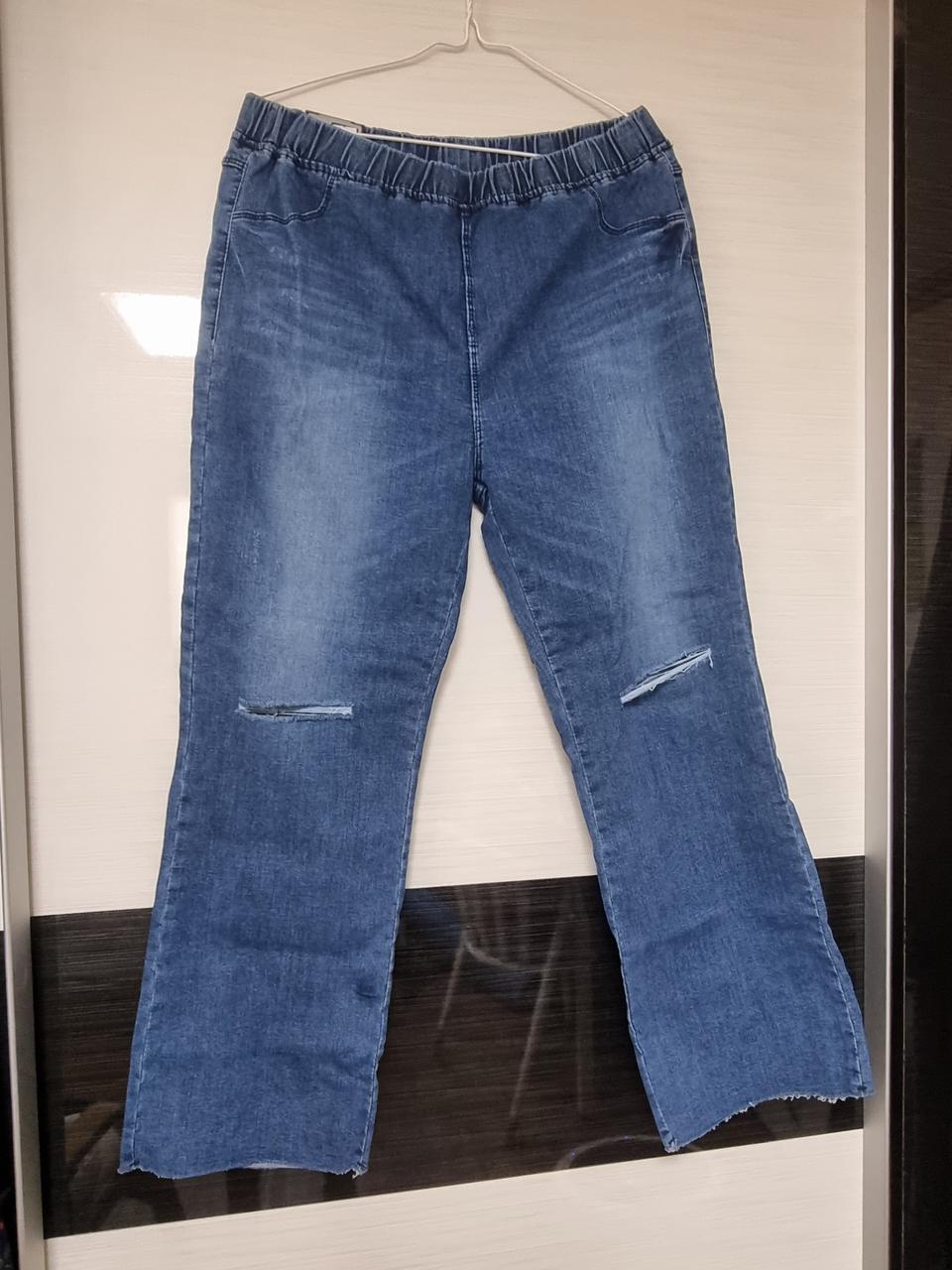 새옷 공구우먼 36 38 밴딩청바지 찢청