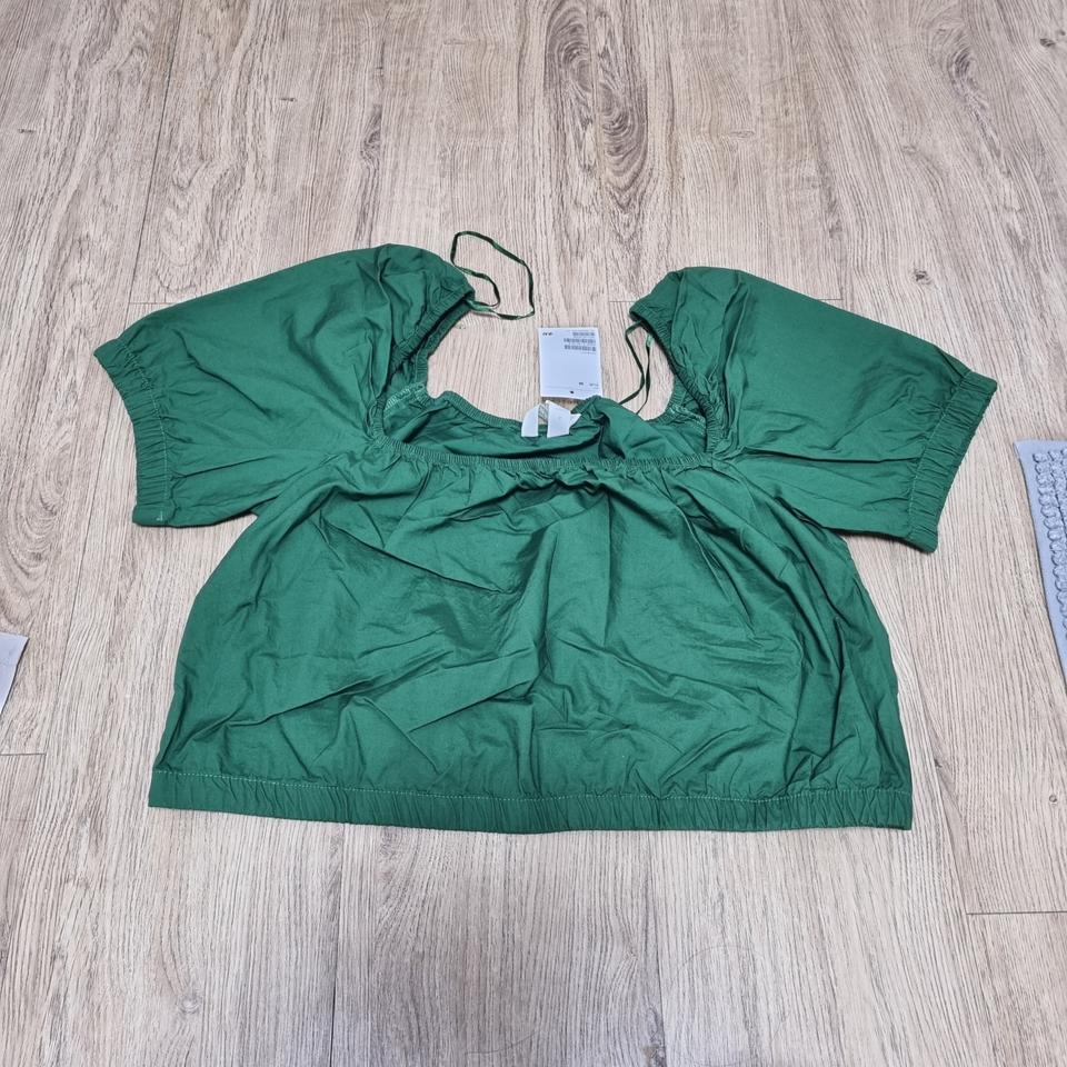 H&M 코튼 크롭트탑