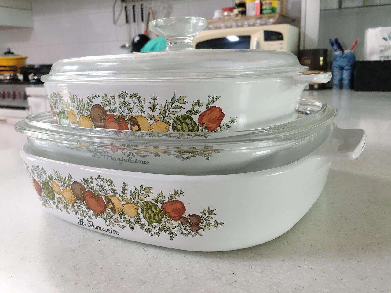 미국 빈티지 코닝웨어 내열냄비 세트 2pcs (전자렌지 겸용)