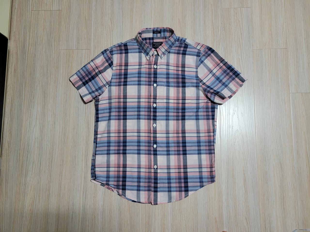 [100]남자정품 아베크롬비 체크남방