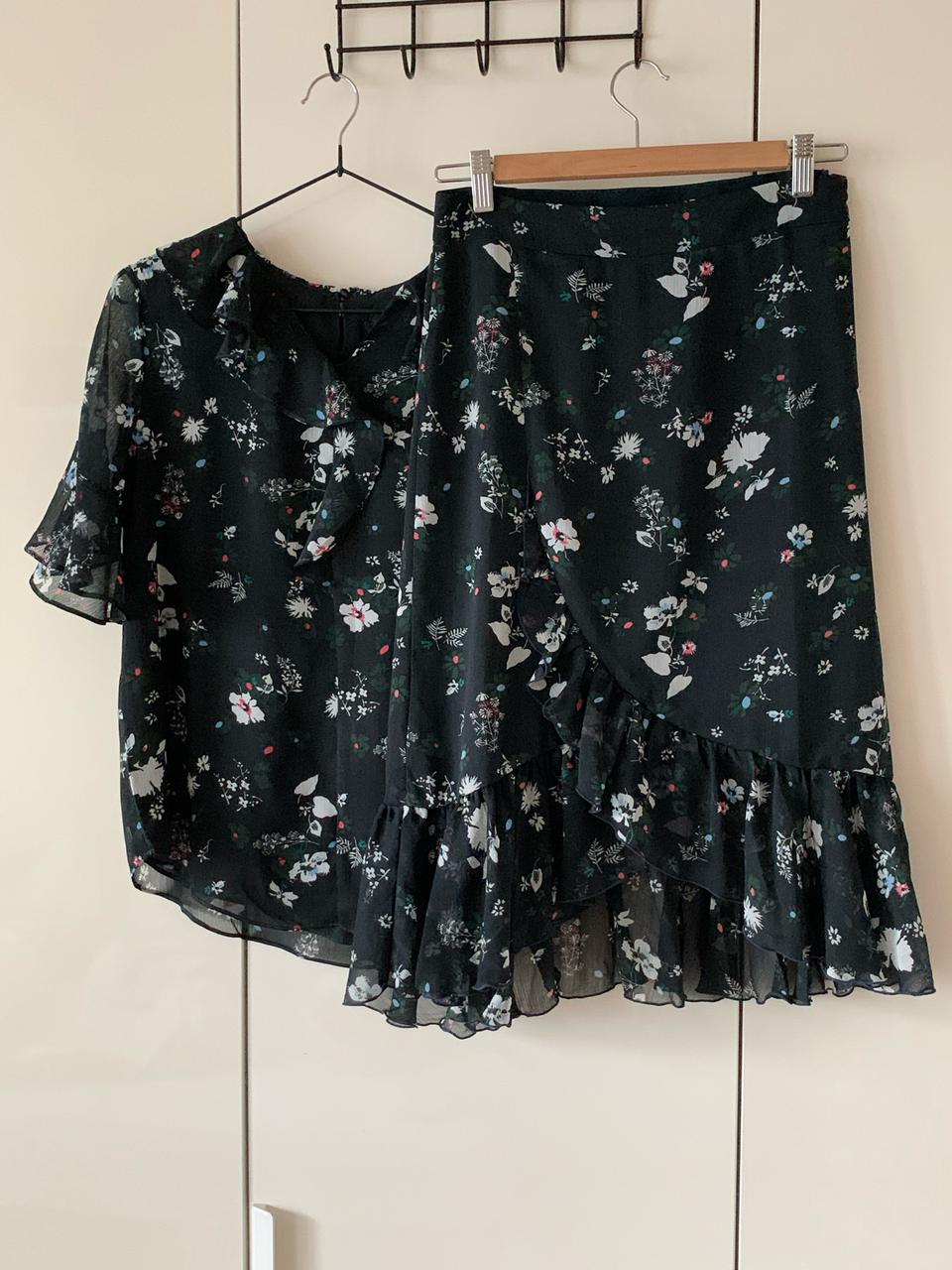 블라우스 스커트 세트