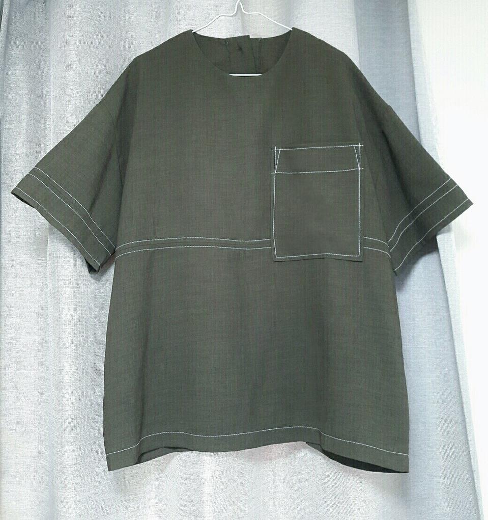 새상품 카키 린넨 블라우스 free