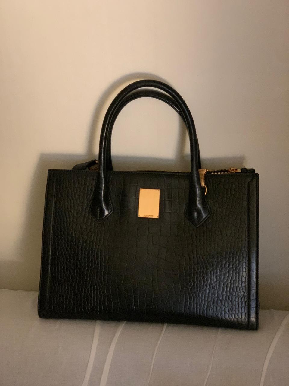 [쿠론] 쿠론 뉴 스테파니 토트백 크로커다일 블랙