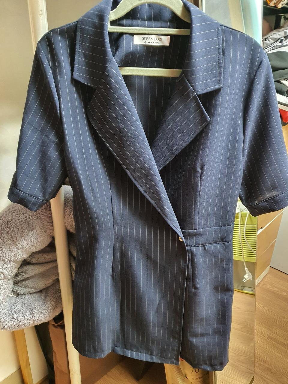 스트라이프 점프슈트치마