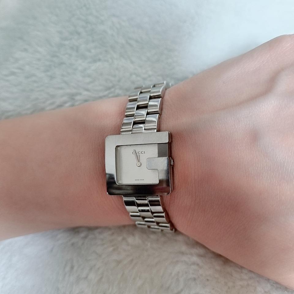 (깔끔)구찌 정품 G스퀘어 3600L 화이트 쿼츠여성 명품시계☆