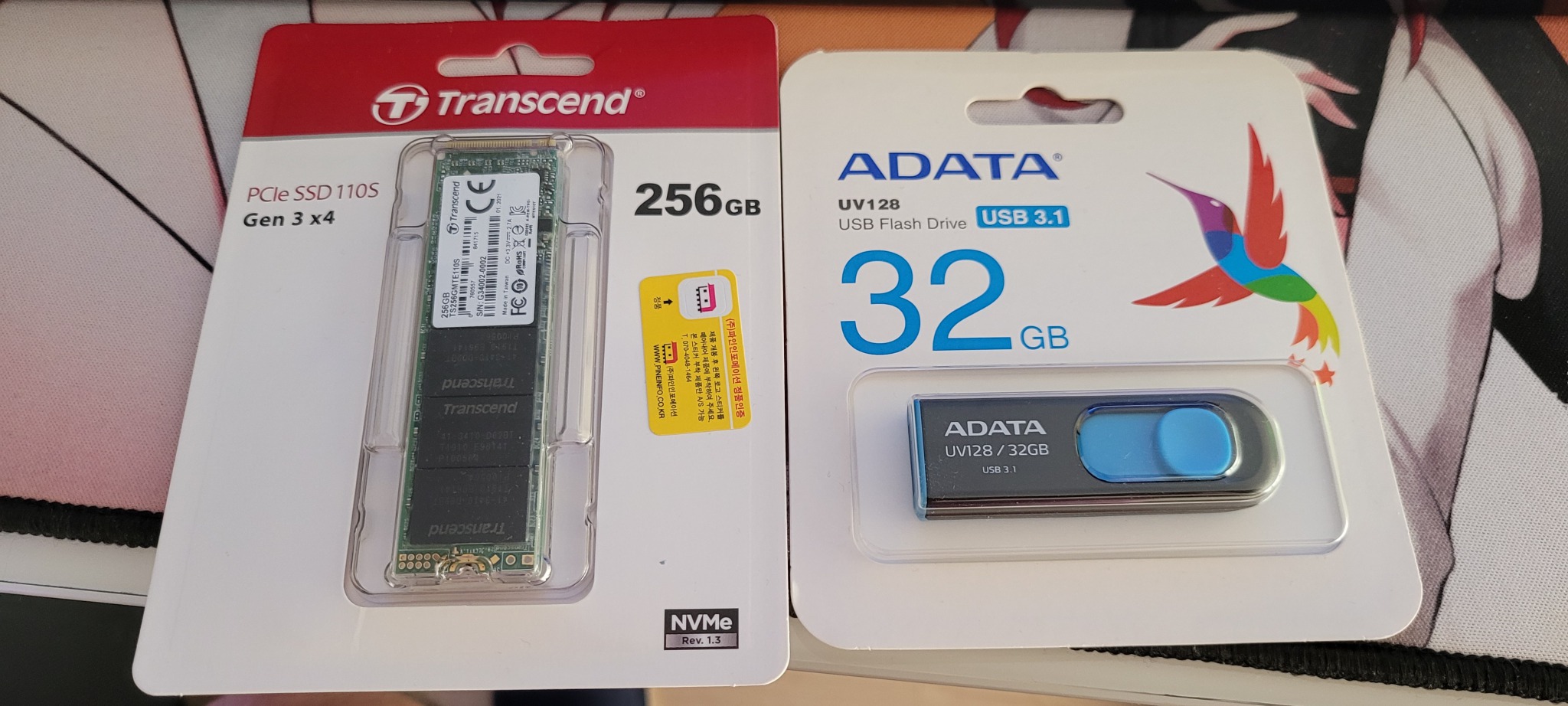 새상품 M.2 SSD nvme 256g , USB메모리 32g 일괄판매