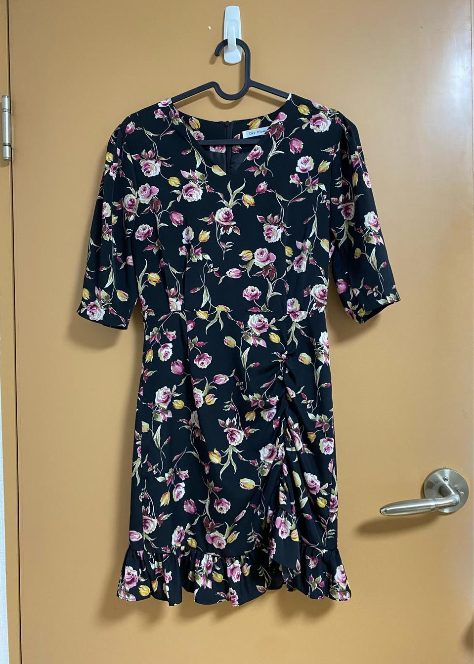 셔링 플라워 원피스