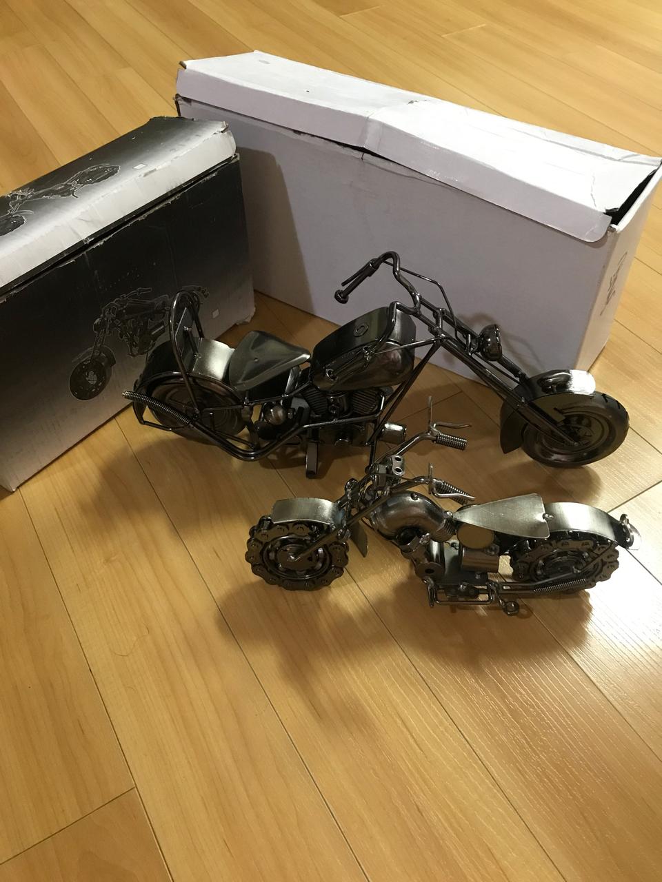 철재 빈티지 오토바이 한쌍