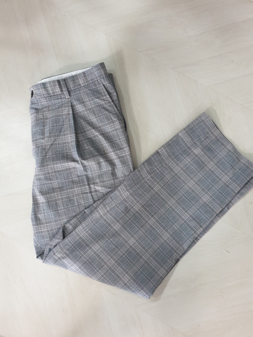 [86]에잇세컨즈 와이드 체크 슬랙스