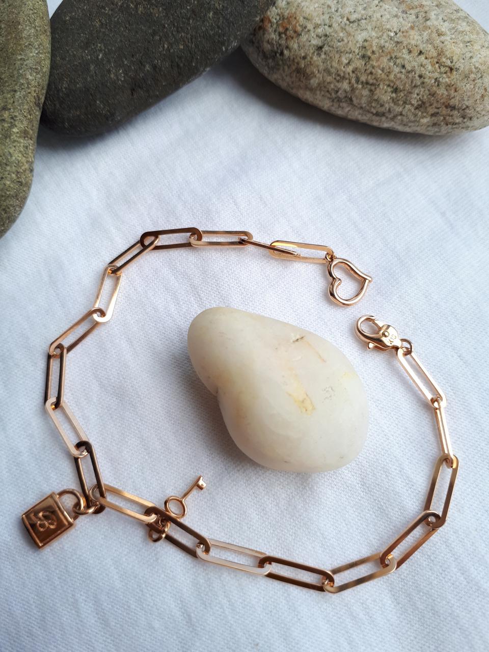 18K 로즈골드 팔찌