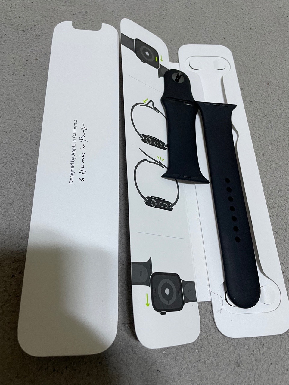 애플워치 정품 44MM 에르메스 느와르 스포츠밴드