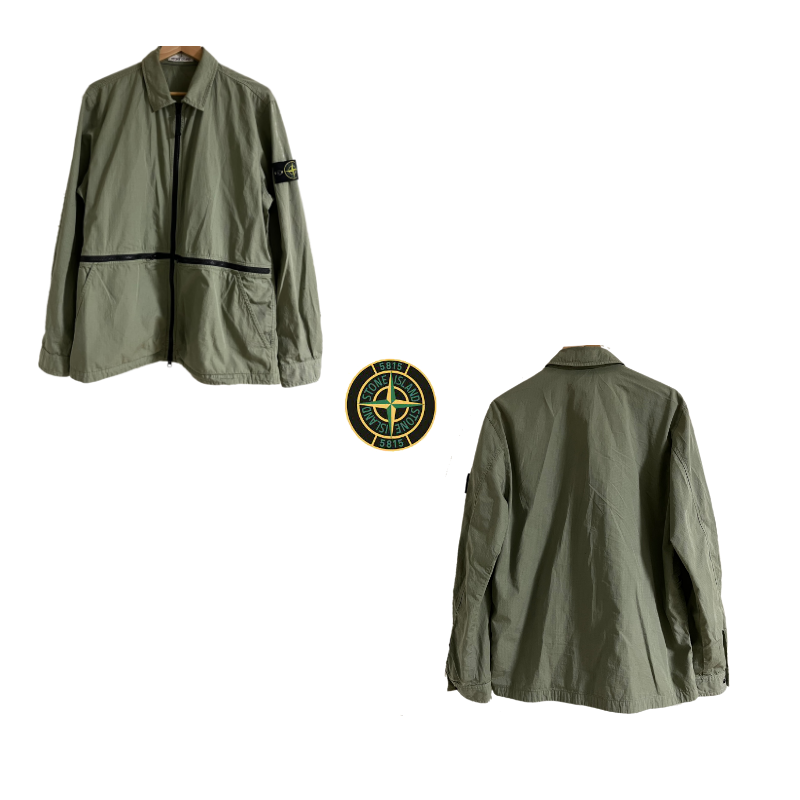 XL 정품 스톤아일랜드 19SS 탄창맛 오버 셔츠 자켓 다운 카키