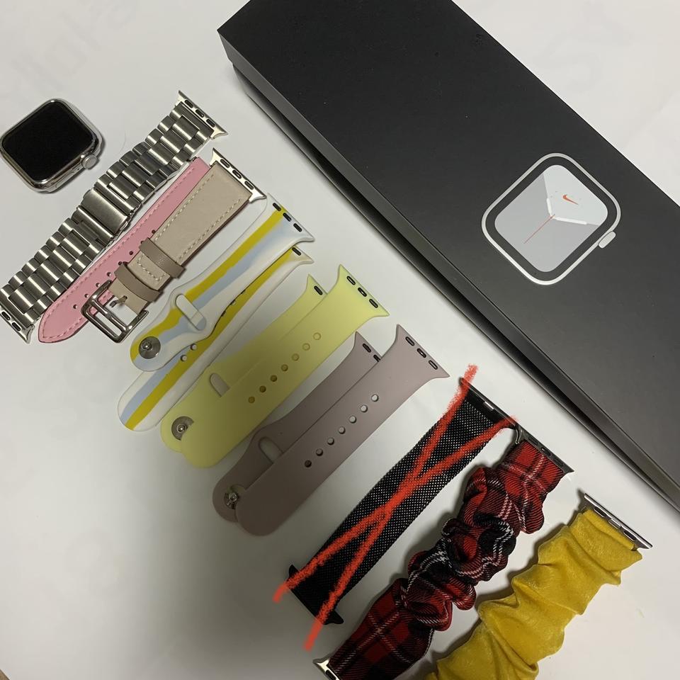 (급처)애플워치6 나이키에디션 실버 40mm 스트랩 25개