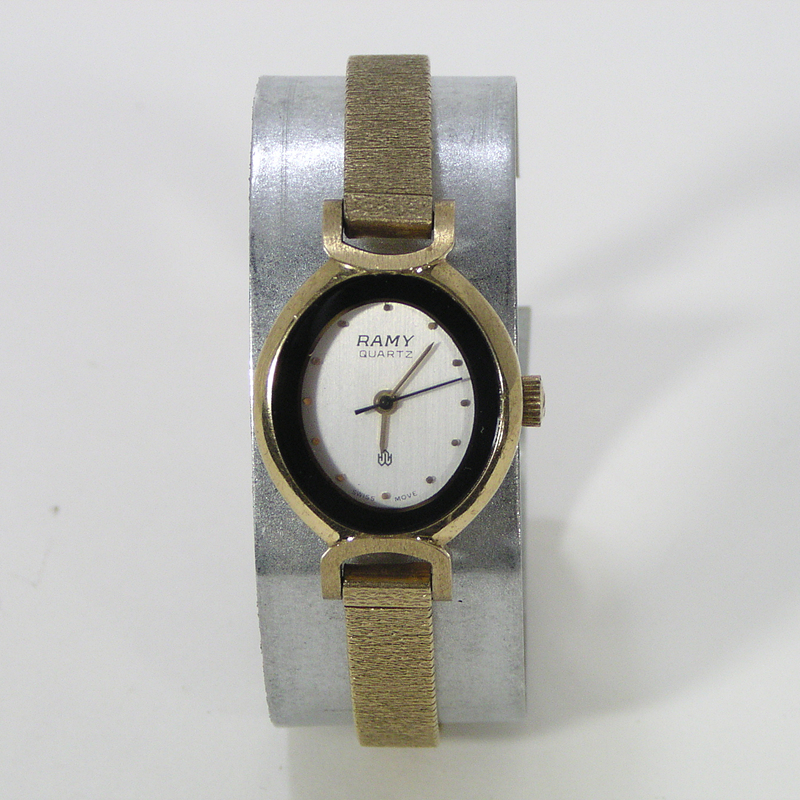 미착용 RAMY 여성용 메탈밴드 손목시계 NSN-146C 쿼츠 빈티지