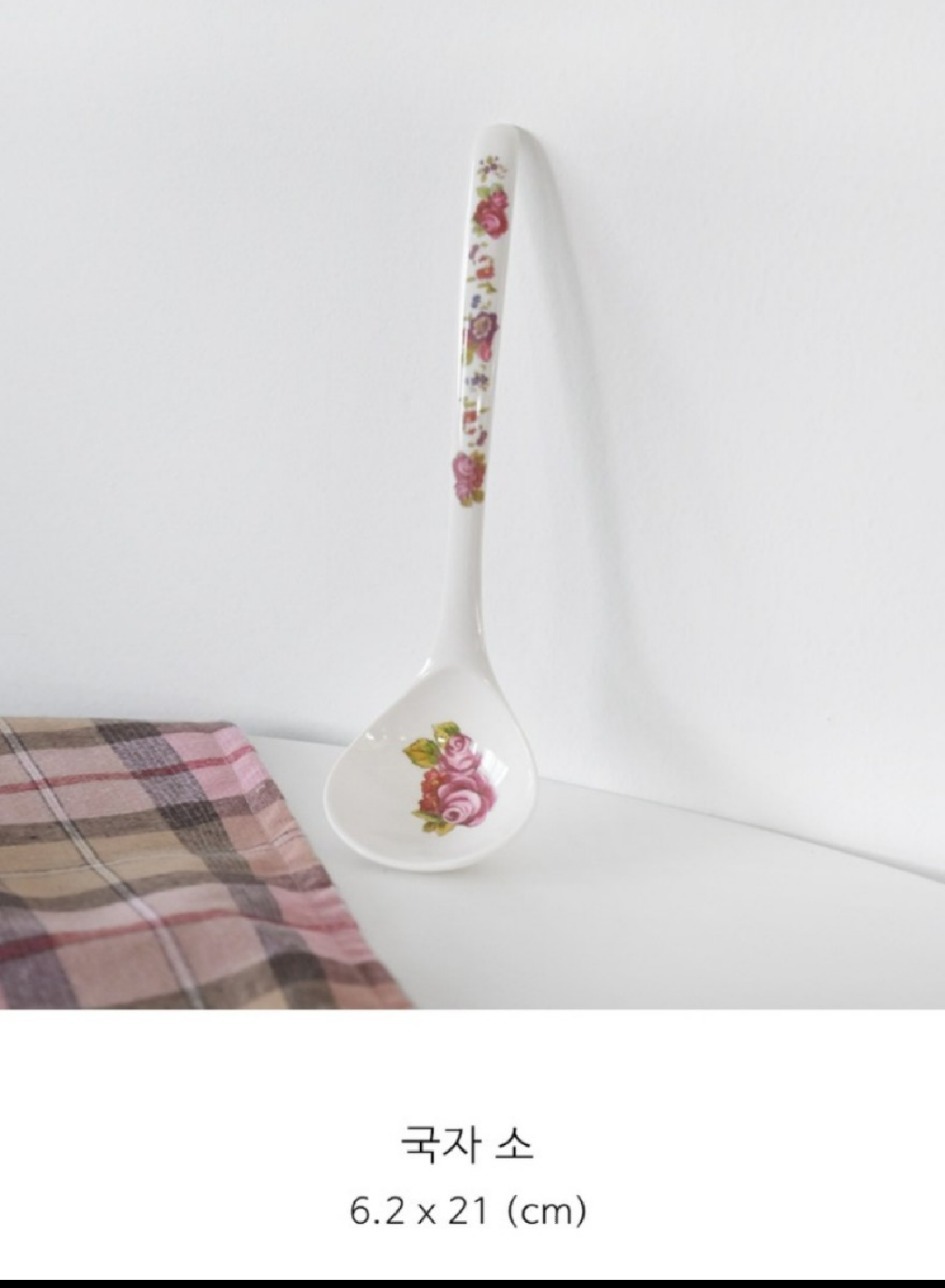 플라워 멜라민 국자 소 1+1+1