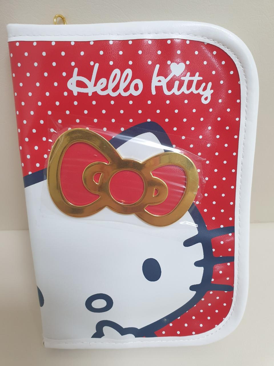 헬로키티 납작파우치 레드땡땡이