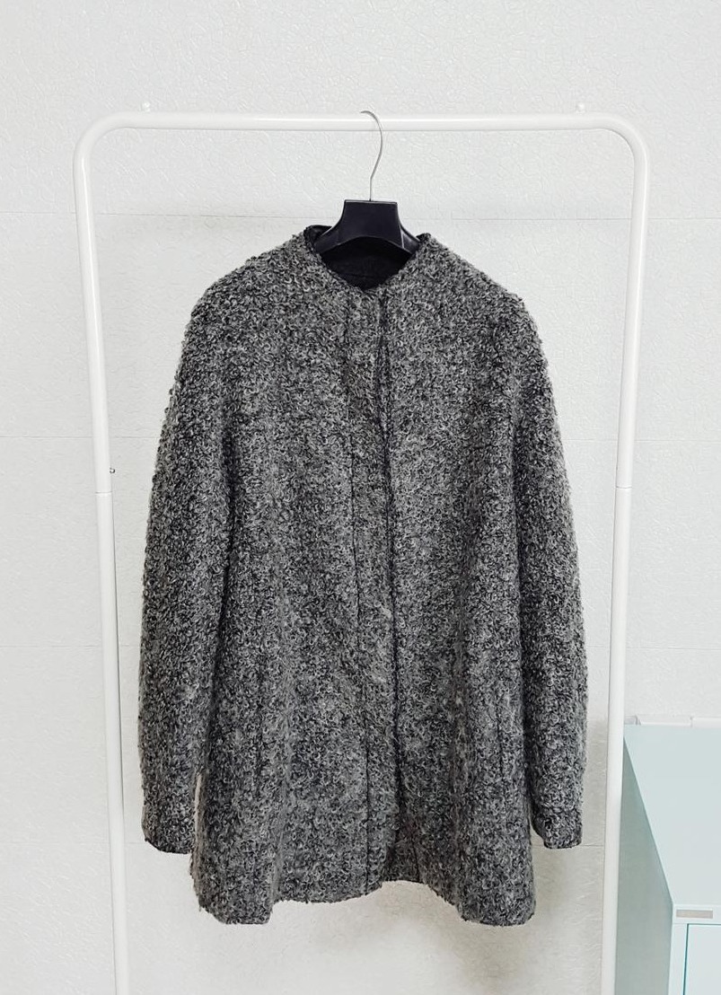 쎄일!거의새거)여38)66)정품)매긴 부클 노카라 자켓38