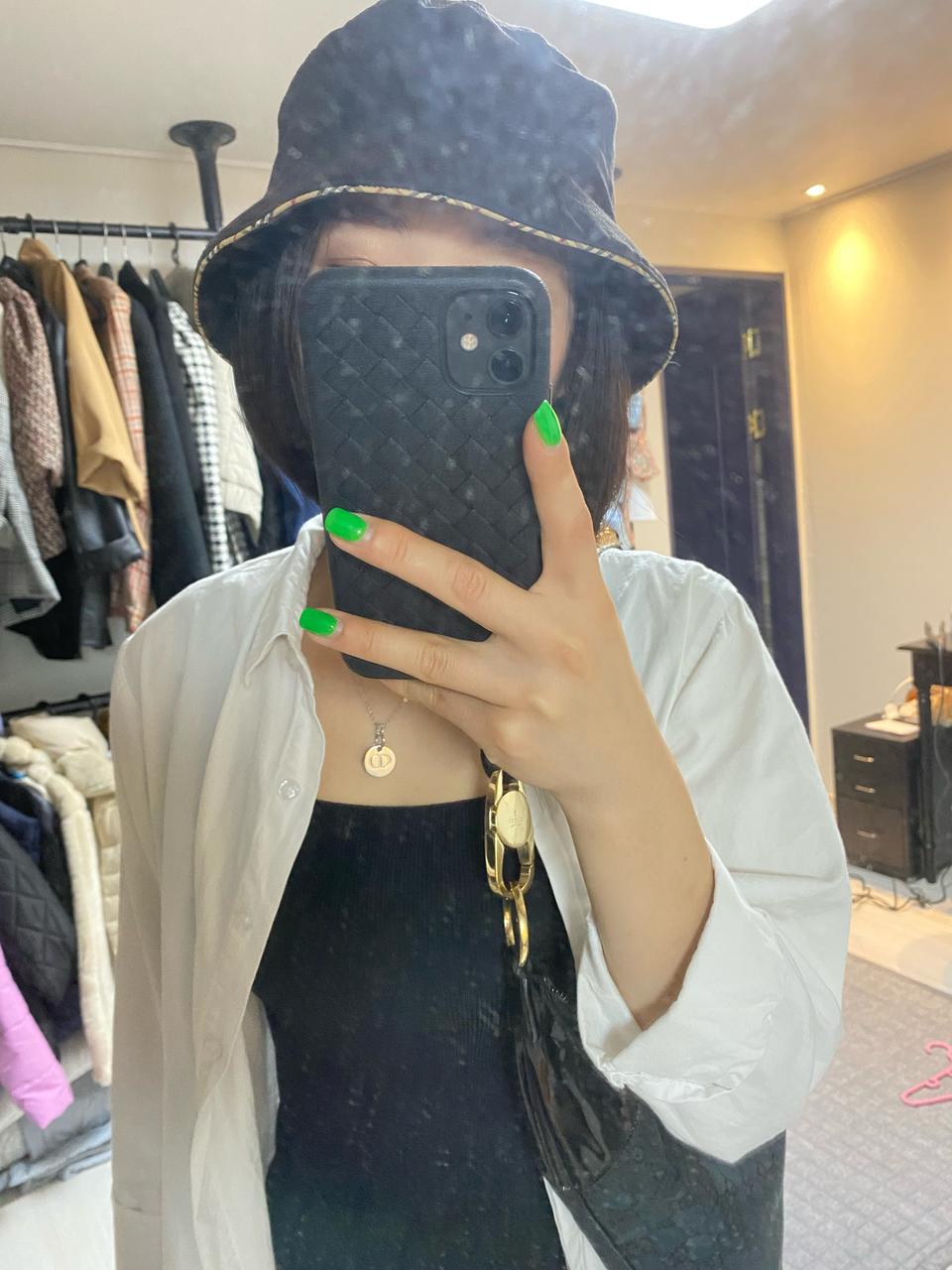 버버리 버킷햇 블루라벨 정품