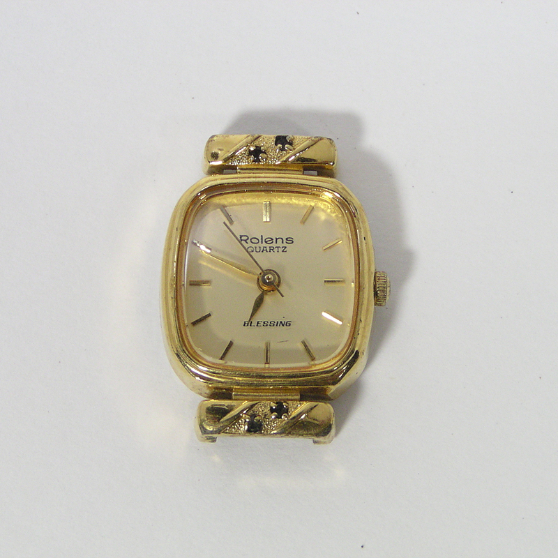 Rolens(로렌스) 블레싱 여성용 금장사각 쿼츠 손목시계 8809458C 빈티지