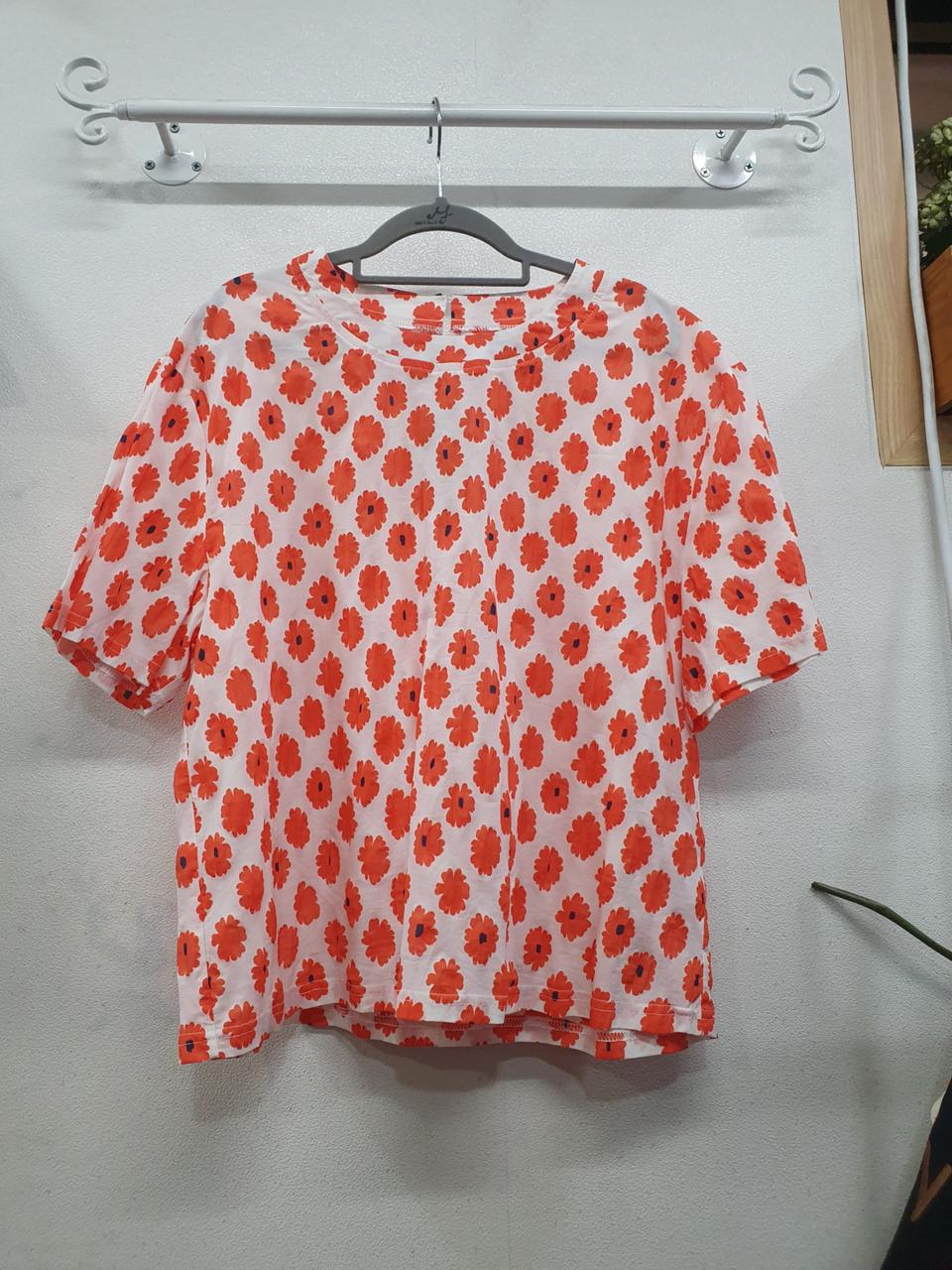 플라워 블라우스